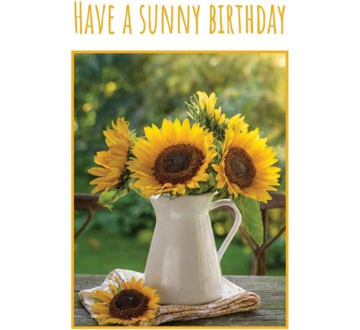 C50 SUNFLOWERS BIRTHDAY CARD