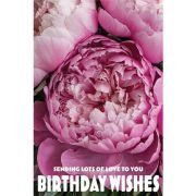 C50 PEONIE FLOWERS BIRTHDAY CARD