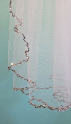 Ivory Finger Tip Length Veil