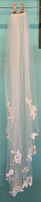 Ivory - Lace Beaded Edge - Veil