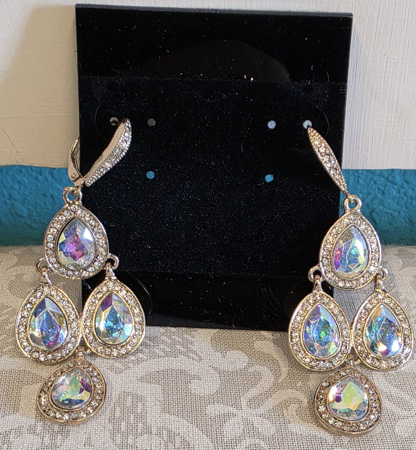 Gold Iridescent Earrings