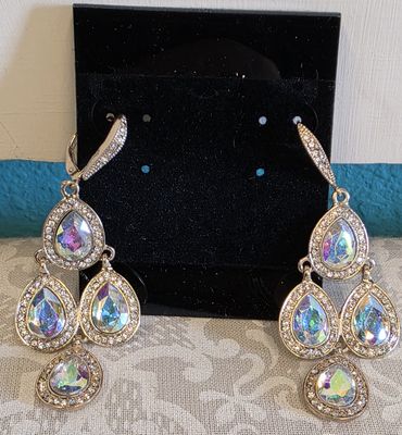 Gold Iridescent Earrings