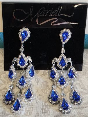 Royal Blue Silver Earrings    Brand: Mariell