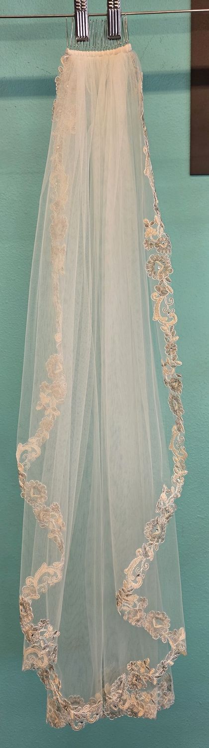 Ivory - Full Lace Edge w/ Rhinestones