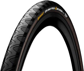 Continental Grand Prix 4-Season Tire - 700 x 25, Clincher, Folding, Black, Vectran Breaker, DuraSkin