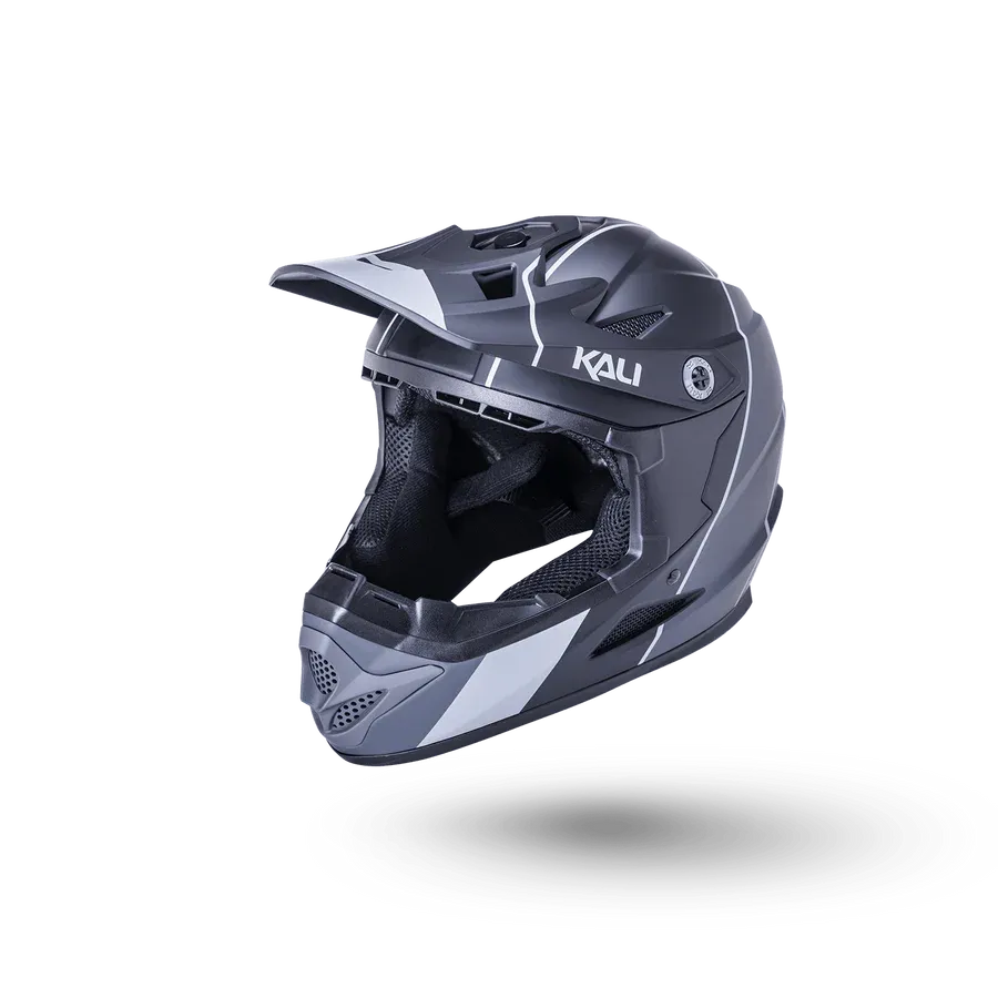 Kali Protectives Zoka Stripe Full-Face Helmet - Matte Black/Gray, Small