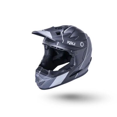Kali Protectives Zoka Stripe Full-Face Helmet - Matte Black/Gray, Small