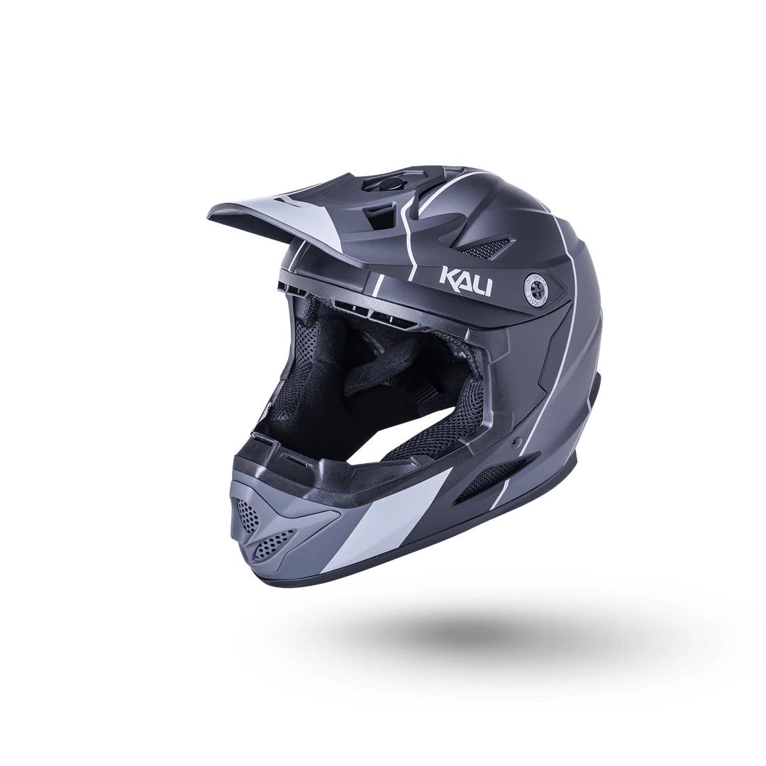 Kali Zoka Stripe Full-Face Helmet - Matte Black/Gray, Small