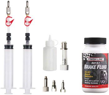 Kit de Purga Jagwire Pro DOT con Fluido DOT 5.1 Finish Line - Para Frenos de Disco Avid, Hayes, Formula y Hope