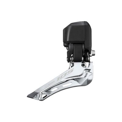 Shimano 105 FD-R7150 Di2 Front Derailleur - 2x, For 2x12-Speed, Braze-On, Down-Swing, Black
