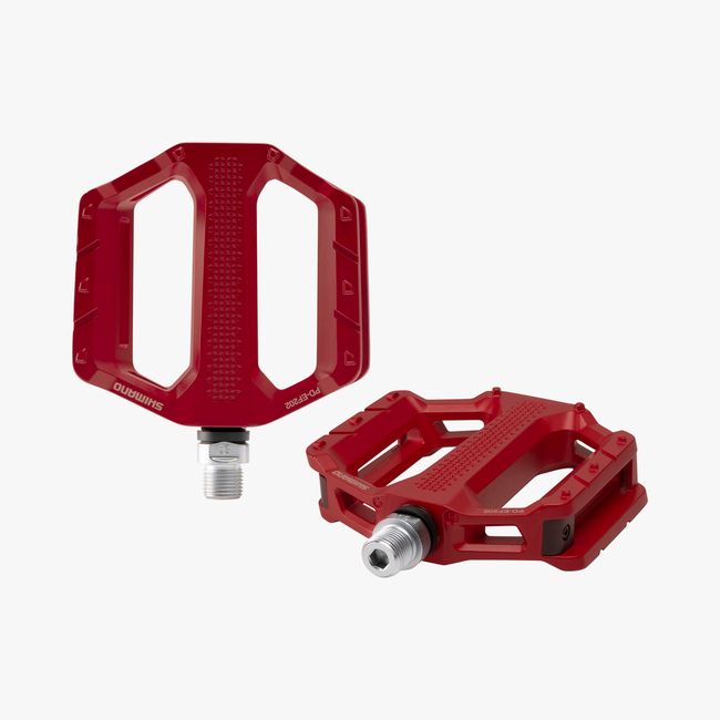 SHIMANO PEDAL, PD-EF202, FLAT, W/O REFLECTOR, RED