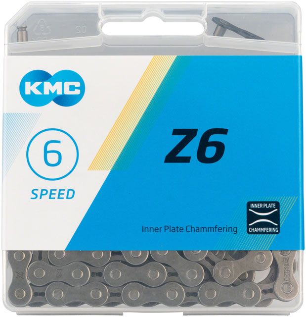 Cadena KMC Z6 - 6, 7 velocidades, 116 eslabones, gris