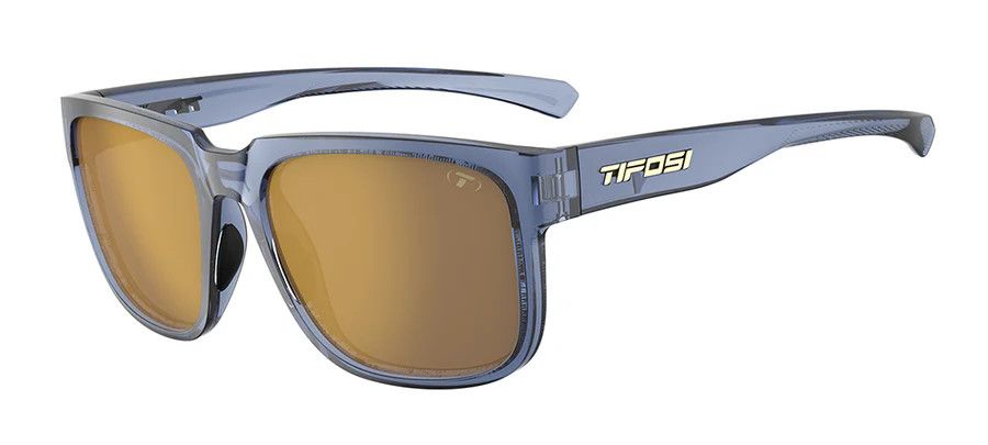 TIFOSI Shumo, Crystal Denim Single Lens Sunglasses, Gold Mirror