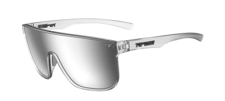 TIFOSI Sanctum XL, Satin Clear Single Lens Sunglasses, Silver Mirror