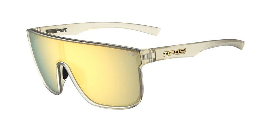TIFOSI Sanctum XL, Satin Citrus Single Lens Sunglasses, Smoke Yellow Mirror
