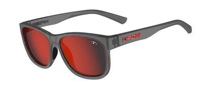 TIFOSI Swank XL, Satin Vapor Single Lens Sunglasses , Smoke Red Mirror