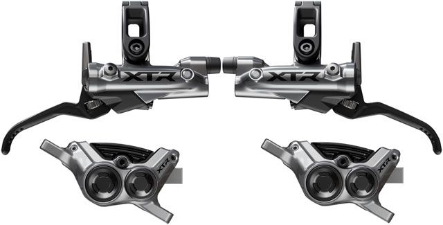 Shimano XTR M9220 Enduro Disc Brake Upgrade Kit - Right and Left BL-M9220 Levers, Post Mount, Front and Rear BR-M9220 4-Piston Calipers
