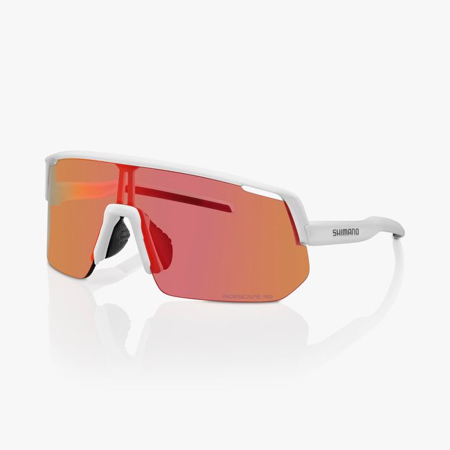 SHIMANO TECHNIUM L, MATTE WHITE FRAME, WITH RIDESCAPE ROAD LENS AND CLEAR SPARE