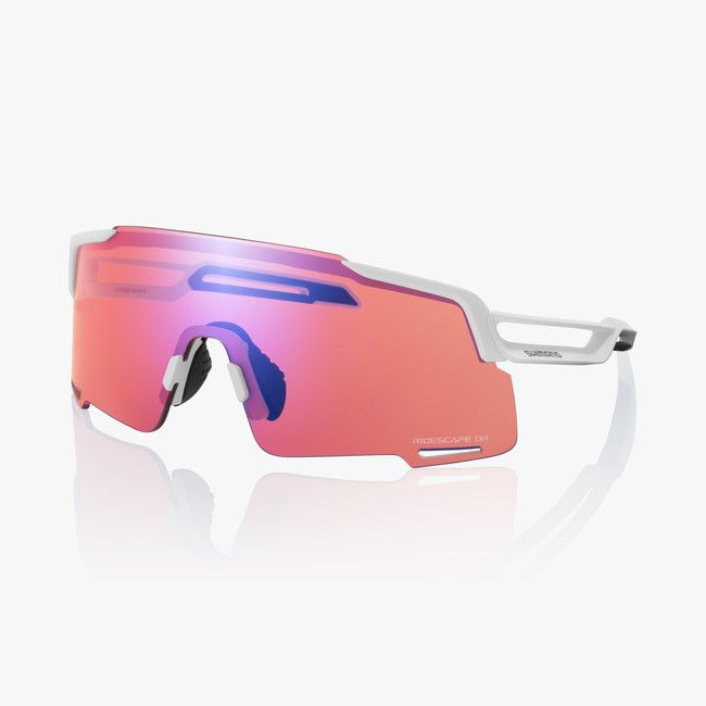 SHIMANO EQUINOX RS, MARCO BLANCO MATE CON LENTE RIDESCAPE PARA TERRENO OFF-ROAD Y LENTE TRANSPARENTE PC DE REPUESTO