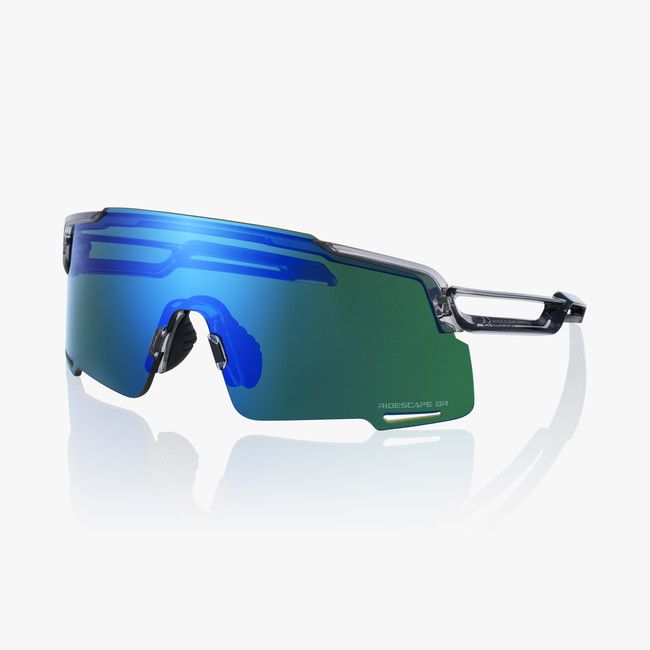 SHIMANO EQUINOX RS, ARMAZÓN GRIS TRANSPARENTE CON LENTES RIDESCAPE GRAVEL Y REPUESTO PC CLARO