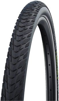 Llanta Schwalbe Marathon E-Plus - 700 x 38, Clincher, Alambre, Negro/Reflectante, Performance, Addix, SmartGuard