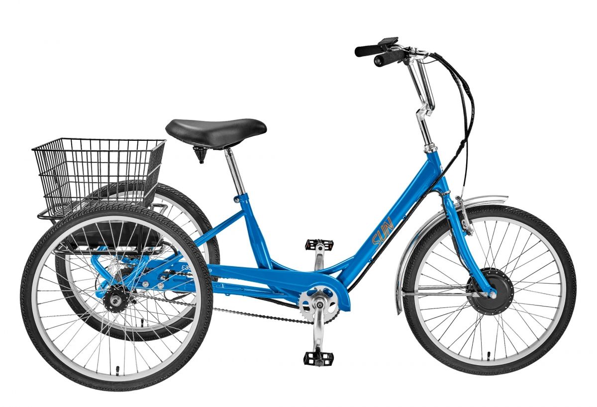 TRIKE SUN ADULT E350-B1 R-BU 24 E-ASSIST 1sp w/ BASKET