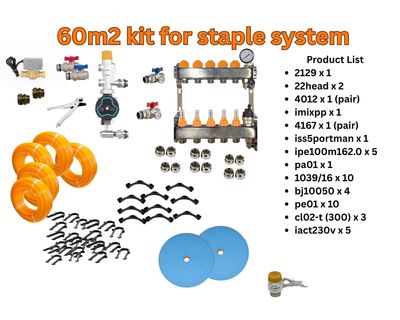 60m2 -1 x 2129, 2 x 22head, 1 x 4012 (pair), 1 x imixpp, 1 x 4167 (pair), 1 x iss5portman, 10 x 1039/16, 10 x pe01, 5 x ipe100m162.0, 1 x pa01, 4 x bj10050, 3 x cl02-t (box of 300), 5 x iact230v