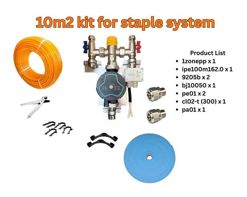 10m2 high output screed staple underfloor kit