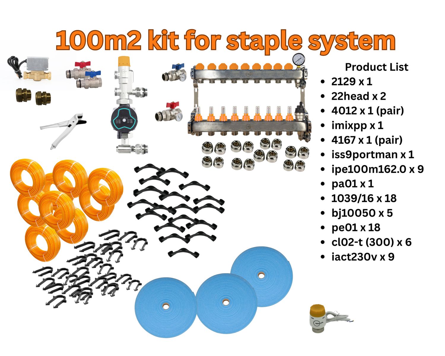 100m2 high output staple underfloor kit