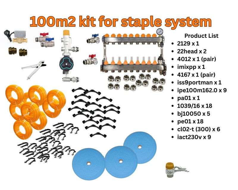 100m2 high output staple underfloor kit