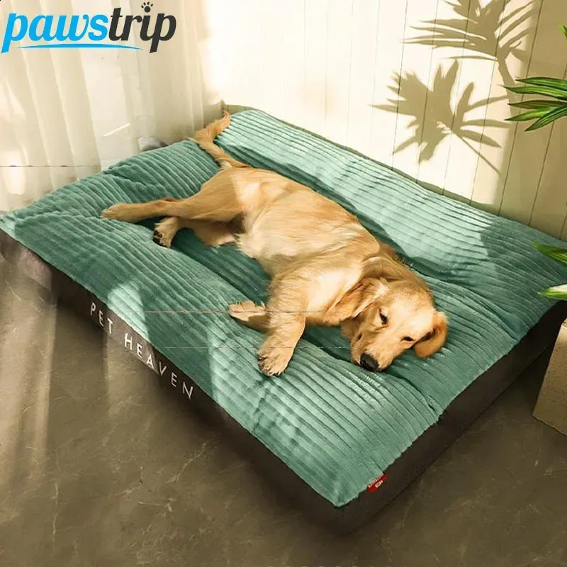 Corduroy Dog Mat Plush Dog Bed for Small Medium Large Dogs Detachable Washable Pet Sleeping Bed