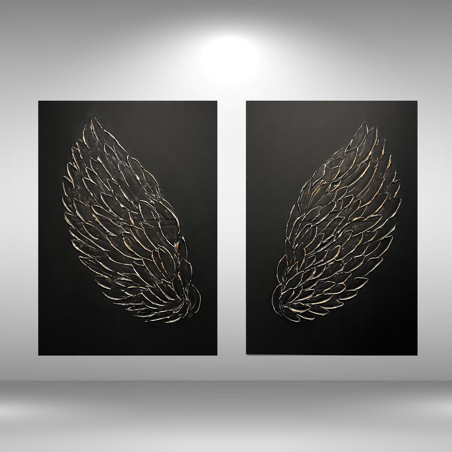 Himmelswächter – Modernes Engelsflügel Kunstwerk (2-teilig)