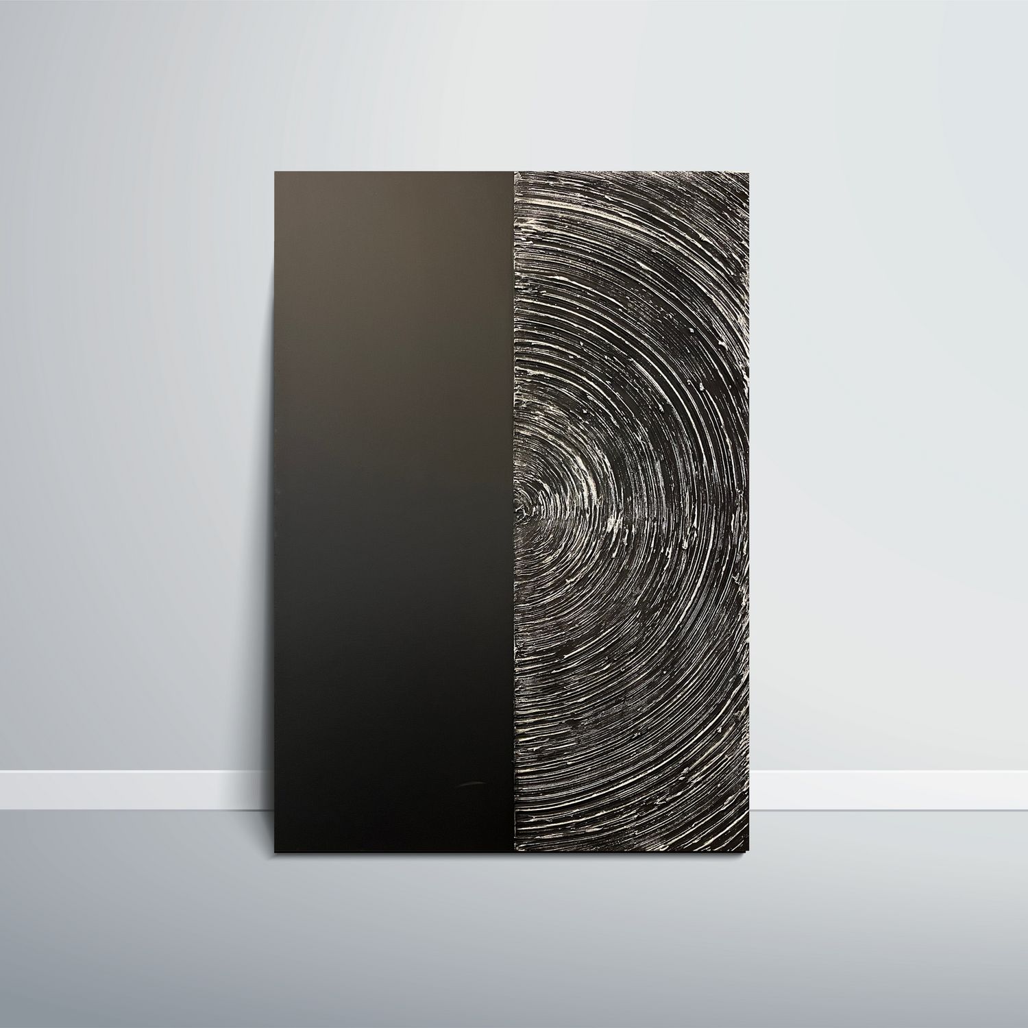 "Geteilt" – Modernes abstraktes Wandbild in Mixed Media