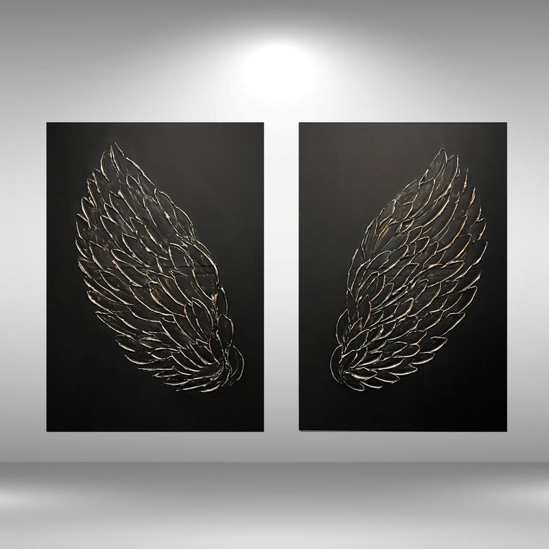 Himmelswächter – Modernes Engelsflügel Kunstwerk (2-teilig) Himmelswächter – Modernes Engelsflügel Kunstwerk (2-teilig)