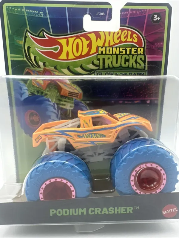 Hot Wheels Monster Trucks 1:64 Glow in the Dark (leuchtet) „PODIUM CRASHER“