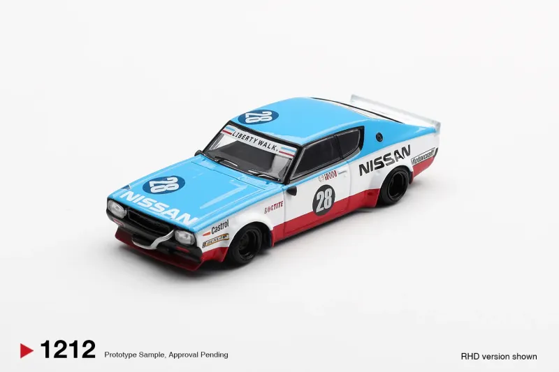 Nissan GT-R (KPGC110) Skyline "Kenmeri" – Liberty Walk Nissan Racing 75 Concept #1212 | Mini GT