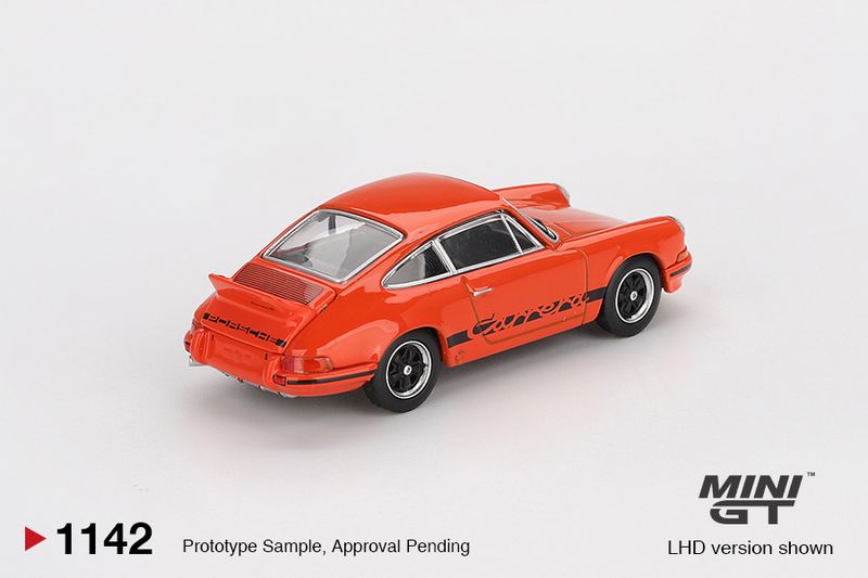 Porsche 911 Carrera RS 2.7 Tangerine with Black Livery Blisterverpackung #1142 | Mini GT