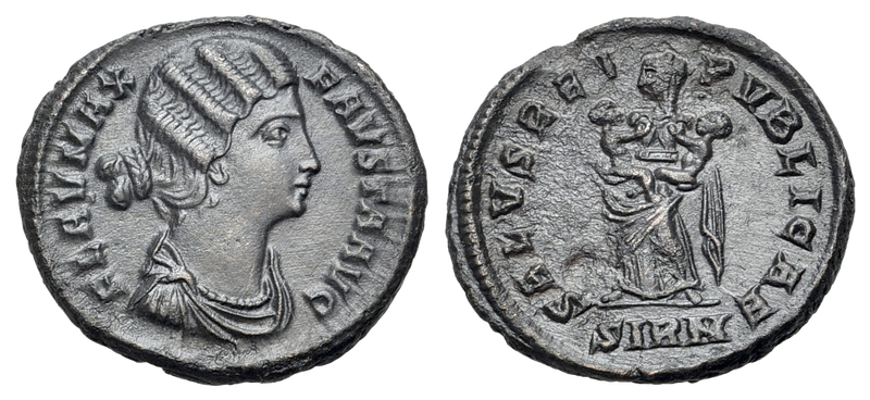 Fausta (Augusta, 324-326). Æ Follis (19mm, 3,30g, 6h). Sirmium, 324-325 Fausta (Augusta, 324-326). Æ Follis (19mm, 3,30g, 6h). Sirmium, 324-325