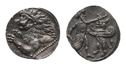 CILICIA. Uncertain mint. Time of Artaxerxes III, AR Obol, circa 340 BC ( 0.78g - 11,1mm)