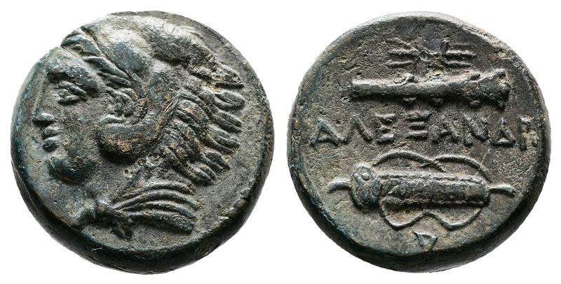 Kings of Macedon, Alexander III ‘the Great’, 336-323 BC. Bronze (17.86 mm, 6.84 g.) Kings of Macedon, Alexander III ‘the Great’, 336-323 BC. Bronze (17.86 mm, 6.84 g.)