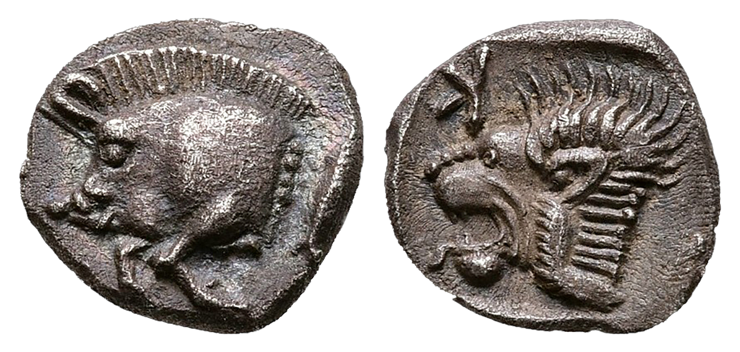 Mysia. Kyzikos circa 525-475 BC. Obol AR, (0,80 g - 10mm)