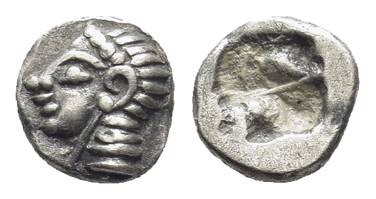 IONIA, Kolophon. Circa 530/25-500 BC. AR Hemiobol (6mm - 0.42 g) IONIA, Kolophon. Circa 530/25-500 BC. AR Hemiobol (6mm - 0.42 g)