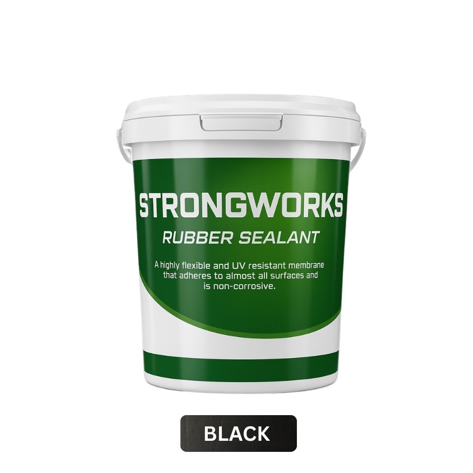 Strongworks Rubber Sealant 20L, Color: BLACK