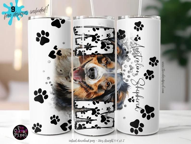 Australian Shepherd  Mom Tumbler