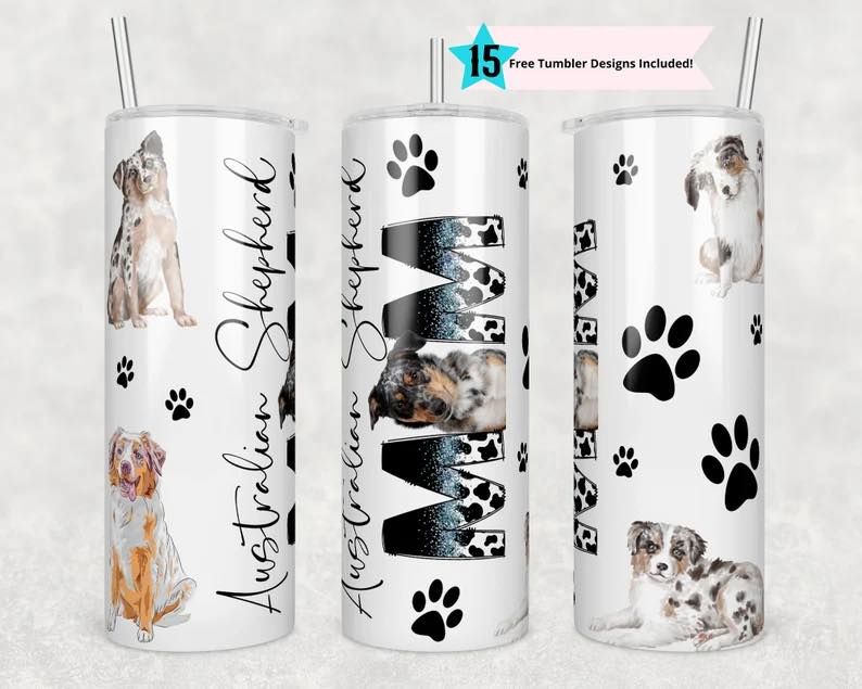 Australian Shepherd Mom Tumbler