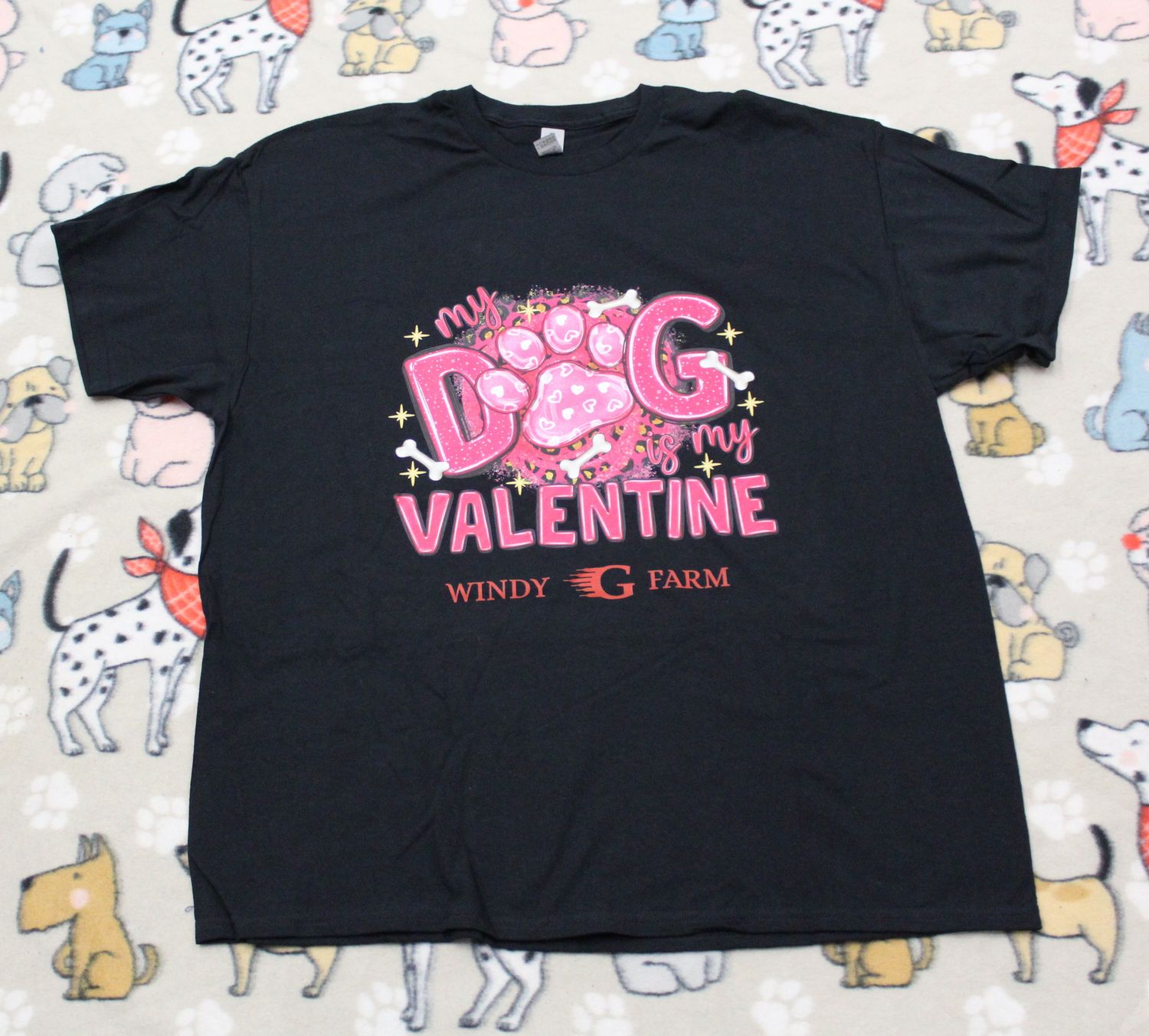Black My Dog is my Valentine t-shirt