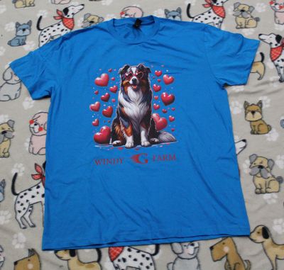 Australian Shepherd with Hearts T-Shirt