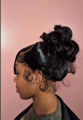 Installation with Hair Out