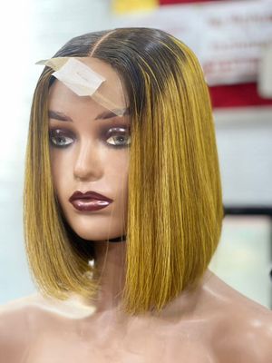 Bone straight custard yellow 002