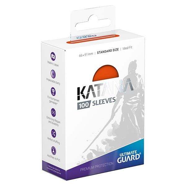Katana - Standard Size Card Sleeves, Colour: Orange